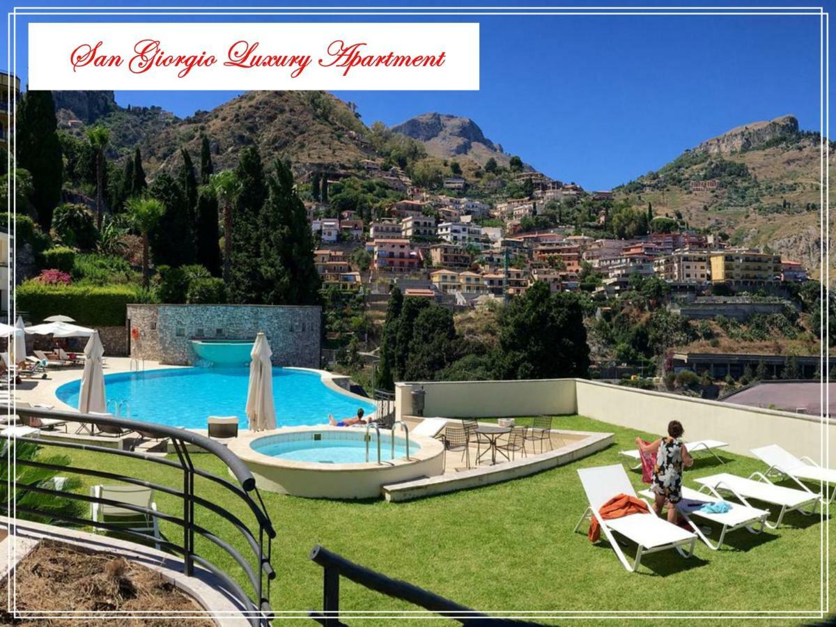 San Giorgio Luxury Apartment Taormina-Panoramic Pool & Parking Space Экстерьер фото