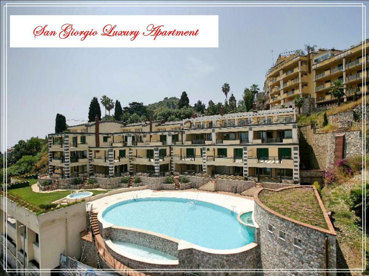 San Giorgio Luxury Apartment Taormina-Panoramic Pool & Parking Space Экстерьер фото